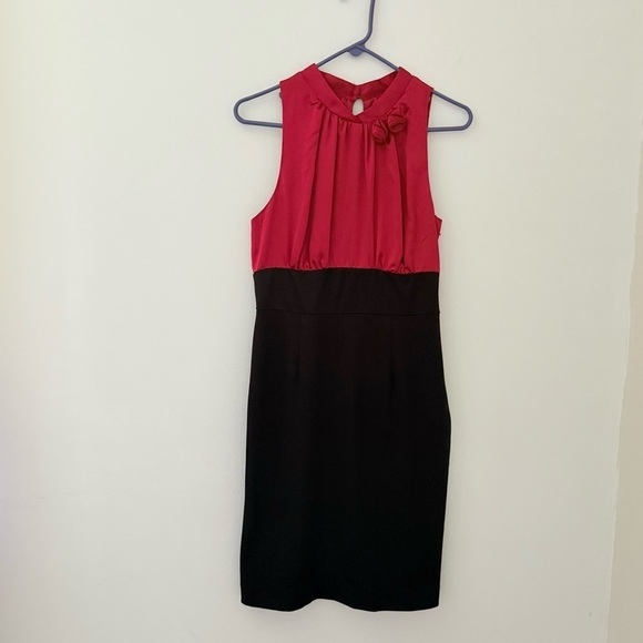 New with tags red and black sleeveless party dress - Picture 1 of 15